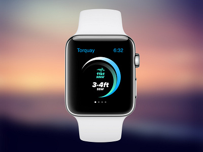 Surf Report App Concept ui ux watch