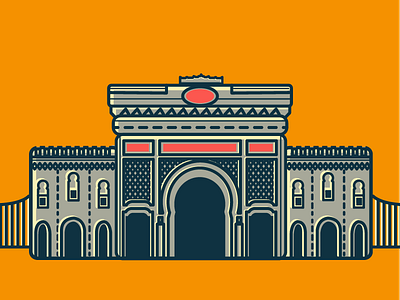 Istanbul University's Door | Beyazit architecture beyazit city design door graphic illustration istanbul nostalgic ottoman symbolic