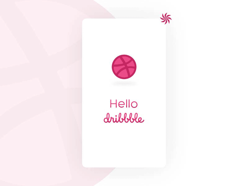 Hello Dribbble dribbble gif hello splash ui ux