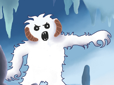 Wampa Pop Up Greeting Card - inside detail ice cave popup card star wars wampa