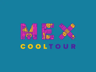 MCT aztec branding colorful glyphs logo mayan mexico typography