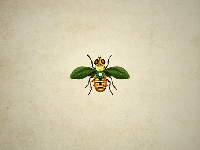 Goldsect collage design dribbble gold illustration insect inspiration nature plant