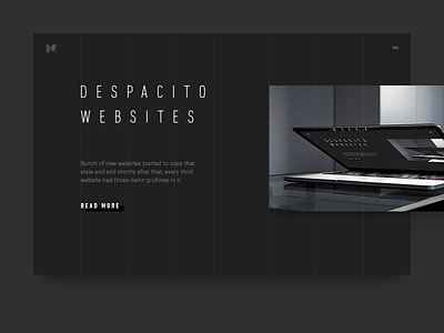 Despacito Websites - Blog Post article black blog clean grid gridlines layout medium web