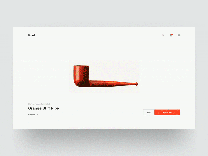 Stiff Pipes animation clean freelance interaction interface minimal orange product ui ux web website