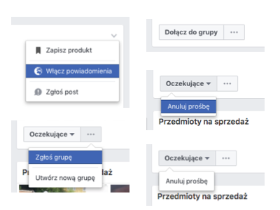 Facebook drop-downs drop down