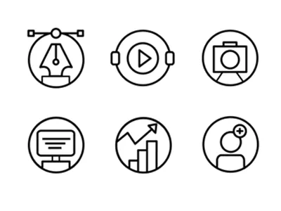 Icon Set designer grafica graphic icon icone illustrator marketing set setiicon social video