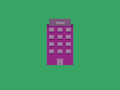 100 DAYS OF ICONS | DAY 64: JUCY HOTEL 100 days challenge green hotel icon design jucy purple rental ui design