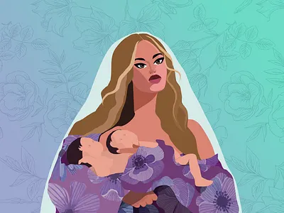 Beyoncé abstract art beyonce beyoncé flowers gradient pattern twins vector