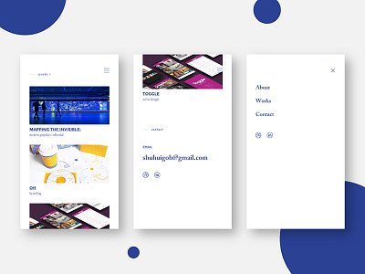 Portfolio Mobile ios minimalistic mobile navy portfolio ui ux white