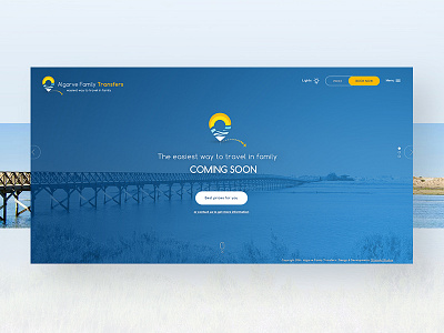Algarve Family Transfers - One Page Layout blue clean family homepage modern responsive transfers travel ui web website