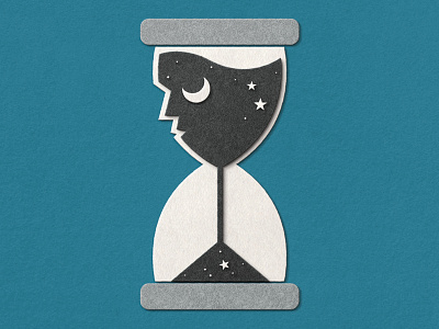 Sleep Facts - Dreaming advertising design dreaming fabric fact felt fuzzy felt hourglass illustration moon sleep stars