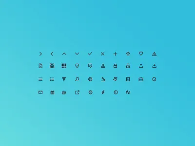 Web Icons 16px iconography icons line ui web design website