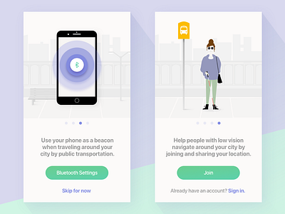 Navigation App app design bluetooth graphic design illustration ios mobile mobile design on boarding