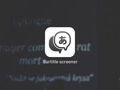 Subtitles for theatre | Mobile screening icon icon ios screening supertitle surtitle theatre translate translation ui ux