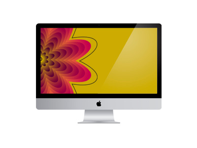 Screensaver pattern apple experiment flower illustrator mac mustard red screensaver yellow