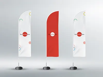 Free Feather Flag Mockup PSD Template free mockup freebie mockup mockup template psd