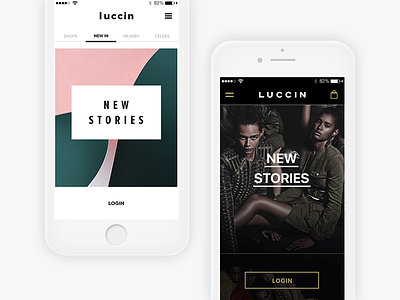 Mobile app concepts black clean ecommerce fashion flat ios mobile mobile shop store ui ux white