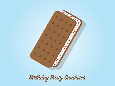 Because It's Summer... birthday cake dessert ice cream ice cream sandwich illustration party pop art sprinkles summer vanilla