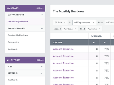 Reporting filters report engine reports saved reports