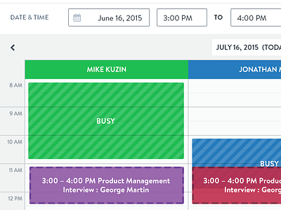 Multi-Schedule calendar date schedule time