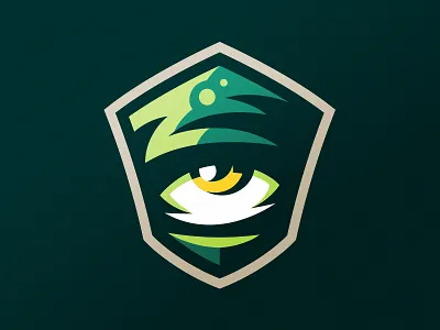 Eye branding coat of arms defence eye green identity logo logotype shield sport sports xbox