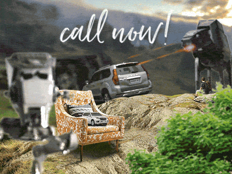 Animated post for social media auto automobile blast fire laser star wars unsplash war