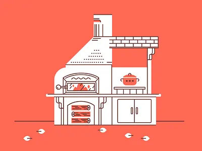 Stove fire fireplace illustration stove warm wood