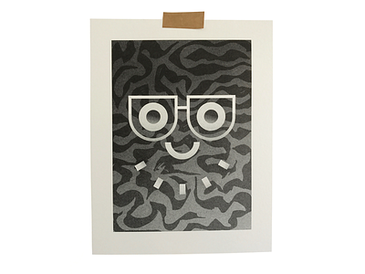 Self-Portrait 02 avatar character illustration portrait print riso texture