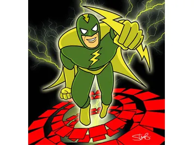 Hero Guy cartoon illustration vector artwork