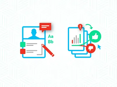 Icons — Style Guide, Data/Research adobe illustrator color icons web design