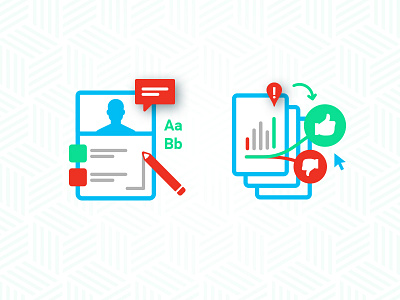 Icons — Style Guide, Data/Research adobe illustrator color icons web design