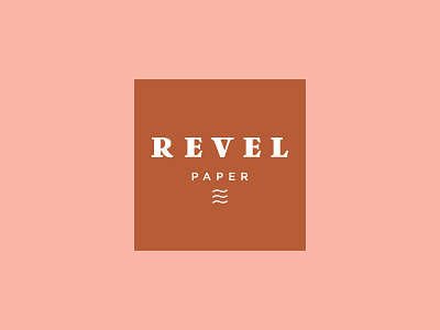 Revel Paper Logo boxed colorado gifts paper retail revel river square stationery water waves wholesale