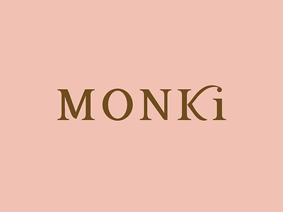 Monki Logotype font japanese logo monkey restaurant type