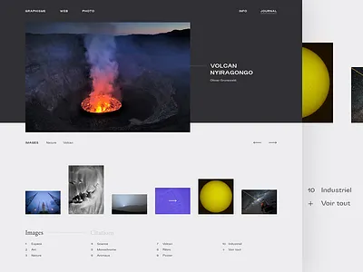 Journal post blog inspiration journal layout post site volcano web webdesign website