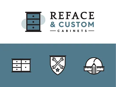 Cabinets Brand & Icons badge branding crest icon icon design icon set icons illustration lockup logo typography