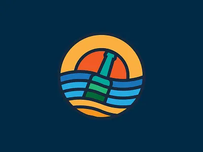 Thick Lines Beach beach bottle collors drinks lines summer summertime sunset thick thicklines wave