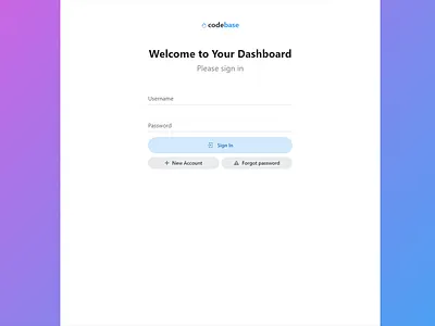 Codebase - Log In admin dashboard login signin ui ui design user interface