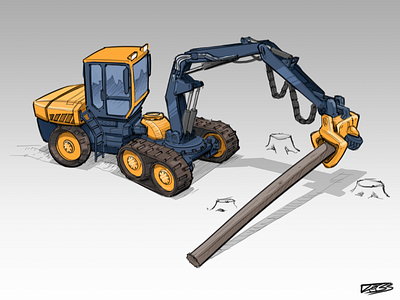 Harvester 01/04 digital drawing foldable forest furniture harvester idsketching industrialdesign productdesignsketch productsketch sketchbookpro wacom