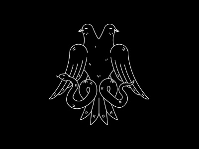 Divide & Conquer bird cult double employee handbook illustration religion snake twin
