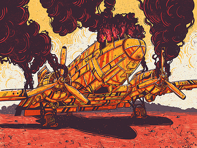 fire aireplane clouds color fire plane sky space vector