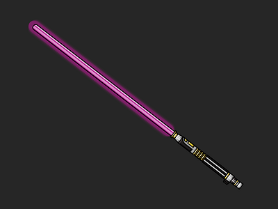 Mace Windu's Lightsaber flat art flat design galaxy icon icon design illustration illustrator lightsaber purple space star wars vector