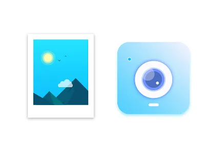 Photo App Icons app design gradient icon photo polaroid portrait