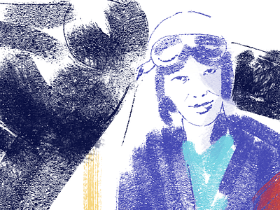 Amelia amelia earhart photoshop sketch