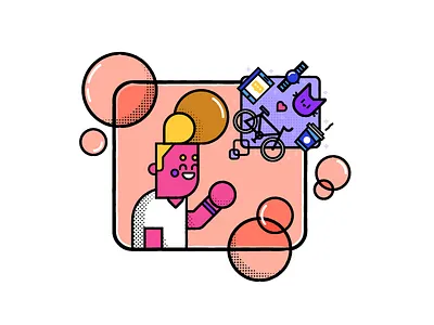 Bubble-Gum Dreams bike bubble cat character coffee device dreams fixie gum limited palette phone watch