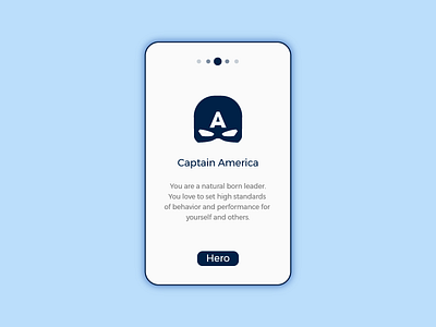 Daily Design Challenge #8a [Hero Cards] app captain america cards challenge design hero super hero ui