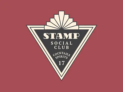 Stamp Identity Badge art badge bar deco speakeasy triangle