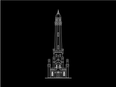 Chicago Landmark branding chicago icon illustration logo logotype minimal simplicity