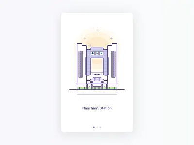 Train Station china illustration landmarkbuilding