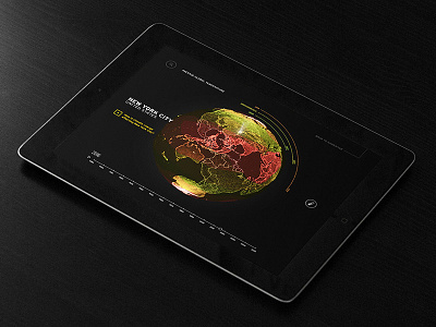 Climate Change Site change climate dark globe hologram ipad rise temperature ui ux