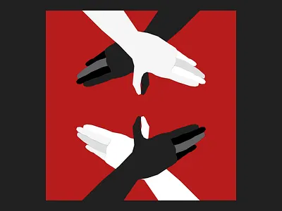 Poster - "HANDS-FREEDOM" art birds black creative dove fingers freedom hands illustration love poster white